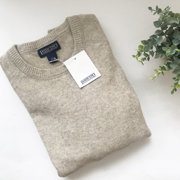 Lands' End Other - Lands' End Lambswool Cashmere Blend Sweater L NWOT